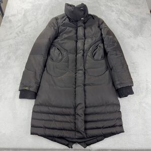 Soia & Kyo Women Size XS 80% Down 20% Feather Black Long Puffer Jacket w/o hood